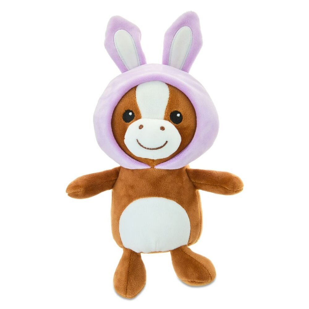 Way To Celebrate 11" Small Horse Plush With Bunny Hat Easter Spring